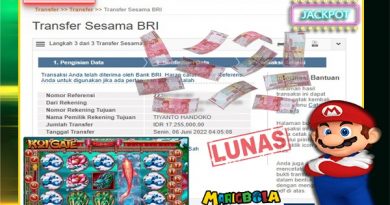 BUKTI JACKPOT SLOT KOI GATE MARIO BOLA 06 JUNI 2022