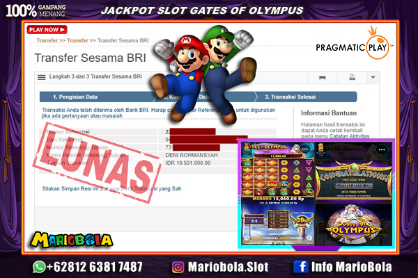 JACKPOT GATES OF OLYMPUS DI MARIO BOLA 18 JULY 2022