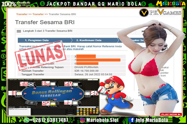 JACKPOT BANDAR QQ MARIO BOLA 26 JULY 2022