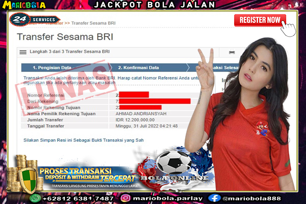 JACKPOT BOLA JALAN HDP DI MARIO BOLA 31 JULY 2022