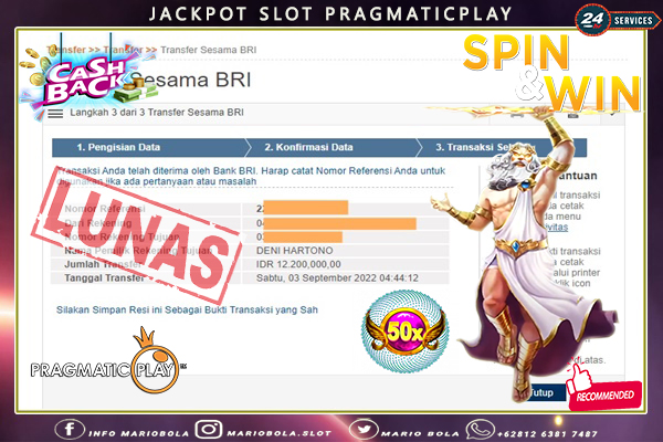 JACKPOT PRAGMATICPLAY MARIO BOLA 03 SEPTEMBER 2022