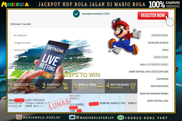 JACKPOT BOLA JALAN DI MARIO BOLA 05 SEPTEMBER 2022