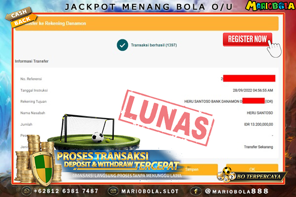 JACKPOT SINGLE BET O/U DI MARIO BOLA 28 SEPTEMBER 2022