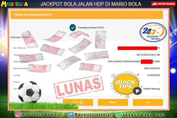 JACKPOT BOLA JALAN HDP DI MARIO BOLA 08 OKTOBER 2022