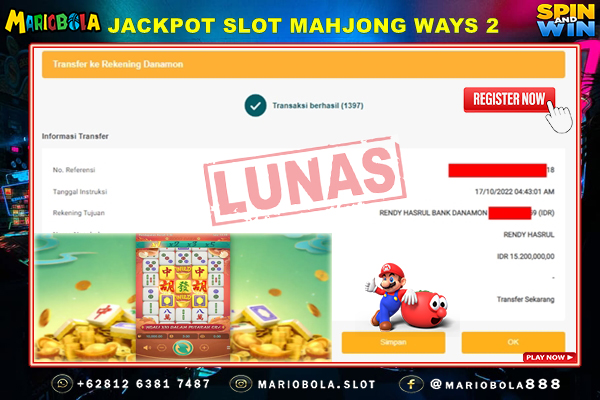 JACKPOT MAHJONG WAYS 2 DI MARIO BOLA 17 OKTOBER 2022